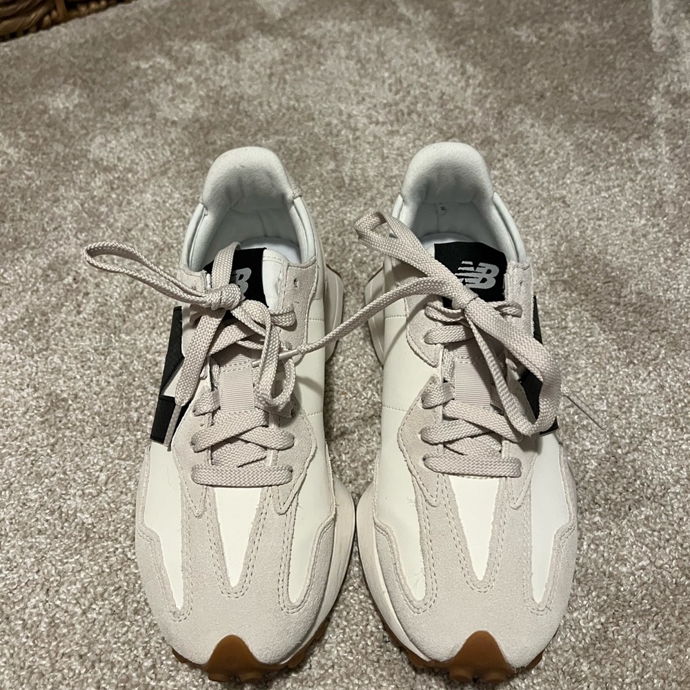 New Balance Cream and Tan Athletic Shoes